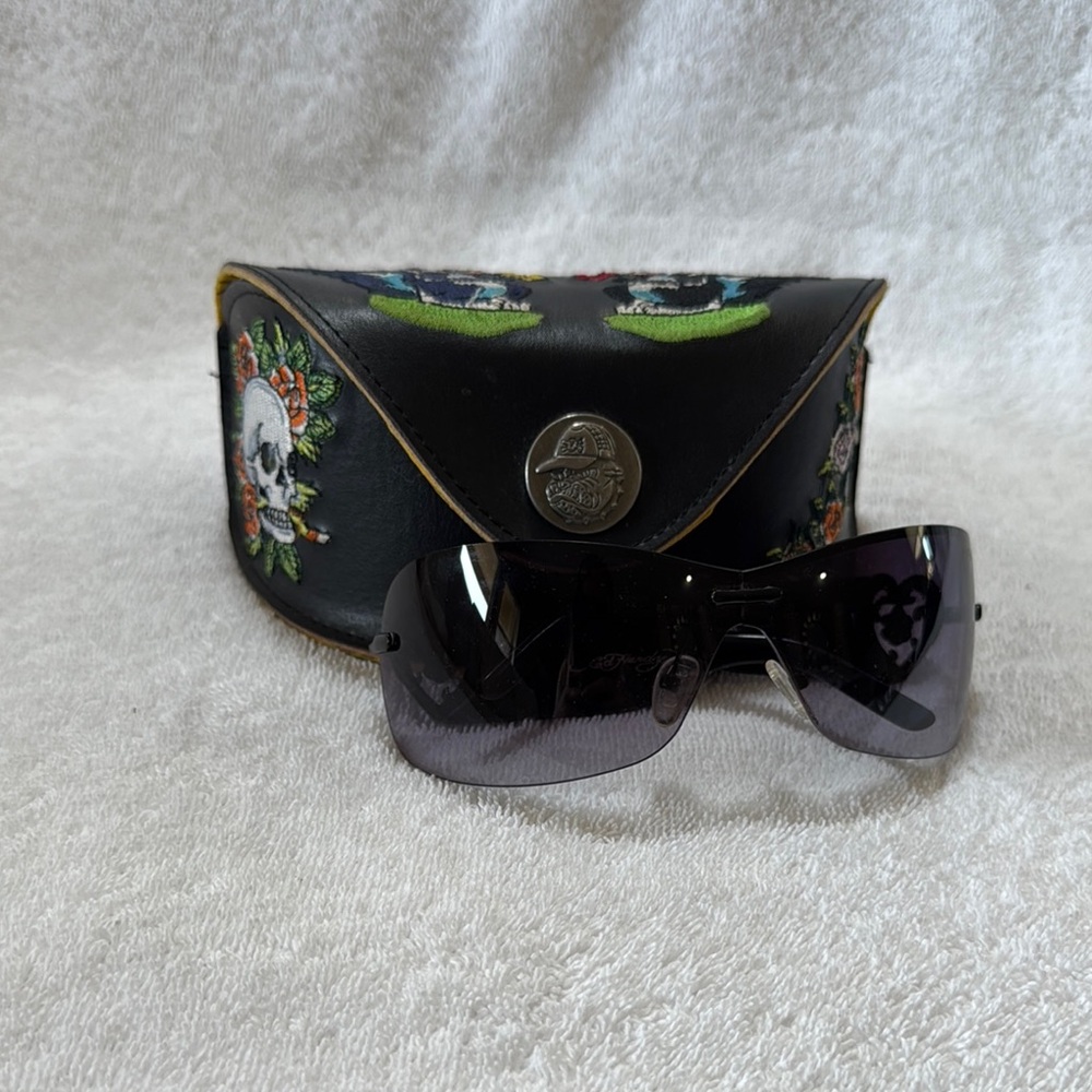 Ed Hardy Black Case with Skunk Embroidery